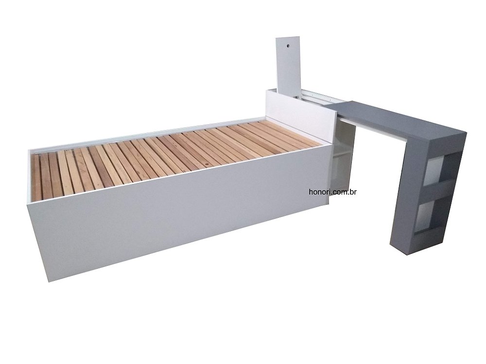 cama multifuncional com mesa e bau